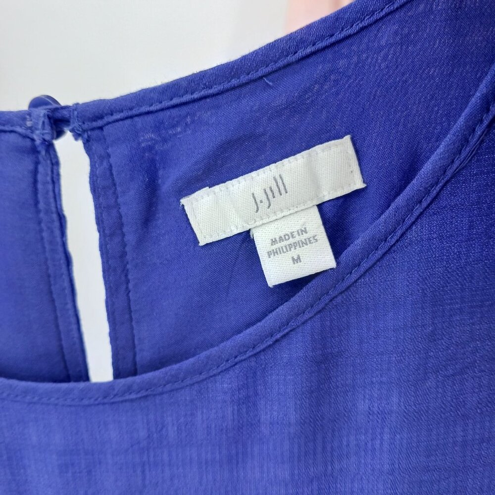 J. Jill Sleeveless Royal Blue Tiered Maxi Dress - Picture 8 of 13